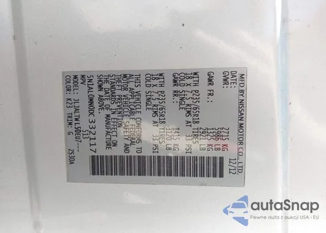 2013 Infiniti Jx35 из США, поврежденный, VIN 5N1AL0MN0DC332117